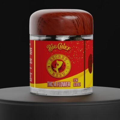 Big Chief Secret Menu THCA Flower Jar (3.5g), authentic Big Chief flower jar in sealed packaging