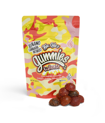 Big Chief Gummies Caliente 500mg, authentic Big Chief edible in sealed packaging
