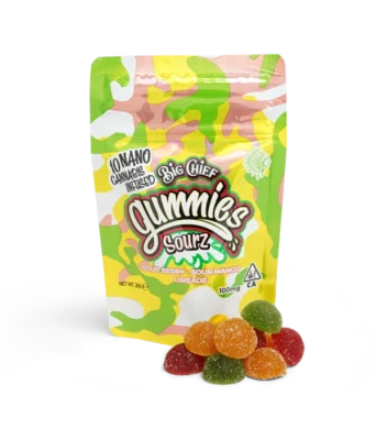 Big Chief Gummies Sourz, authentic Big Chief edible in sealed packaging