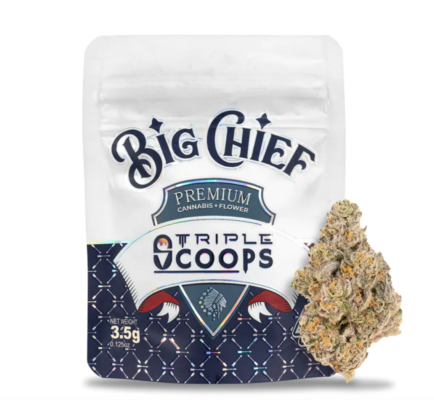 Triple Scoops, authentic Big Chief flower jar in sealed packaging