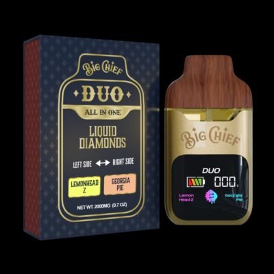 Big Chief Lemonhead Z and Georgia Pie 2 g Dual-Flavor Disposable Vape, authentic Big Chief disposable in sealed packaging
