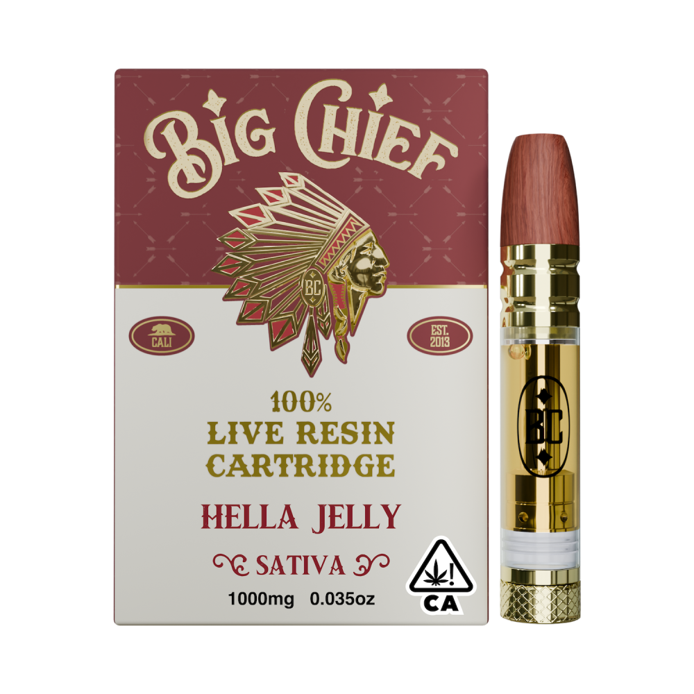 Big Chief carts flavors and strains menu across indica, sativa and hybrid