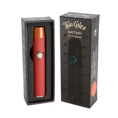 Big Chief 510 Thread Battery Red, authentic Big Chief battery in sealed packaging