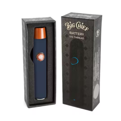 Big Chief 510 Thread Battery Blue, authentic Big Chief battery in sealed packaging
