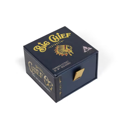 Big Chief OG Live Resin Diamonds, authentic Big Chief product in sealed packaging